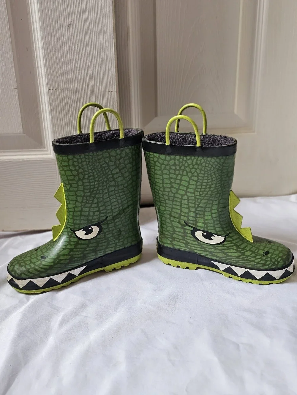 Western Chief Kids Green Dinosaur Rain Boots Size 11/12 🦖
